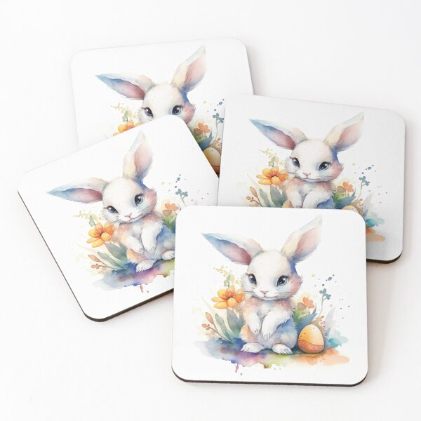Item preview, Adorable Easter Bunny and floral background. designed and sold by lightnamu.