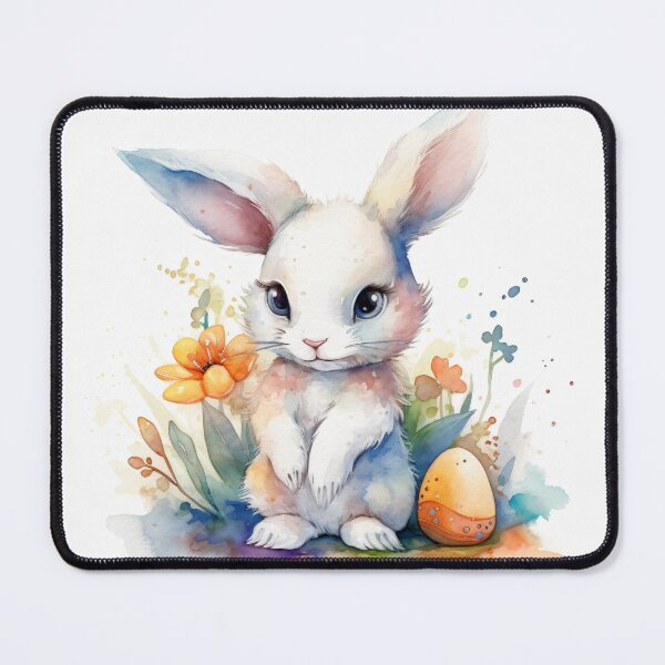 Item preview, Adorable Easter Bunny and floral background. designed and sold by lightnamu.
