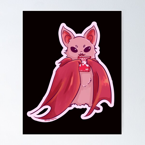 Item preview, bat drinking blood designed and sold by LaSuperBabosa.