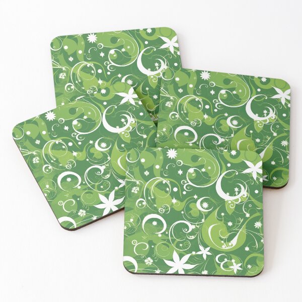 Item preview, Green and White Magical Swirls designed and sold by DaniGirls.