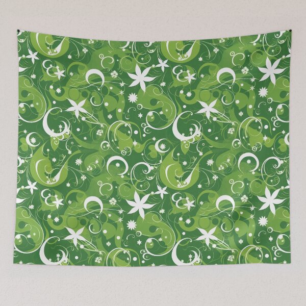 Item preview, Green and White Magical Swirls designed and sold by DaniGirls.