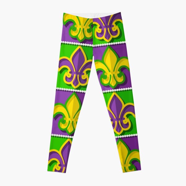 Mardi Gras pattern Leggings