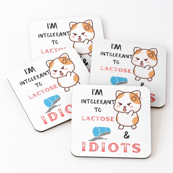 Item preview, Soy intolerante a la lactosa e idiotas: divertidos y lindos amantes de los gatos designed and sold by artfartzzz.