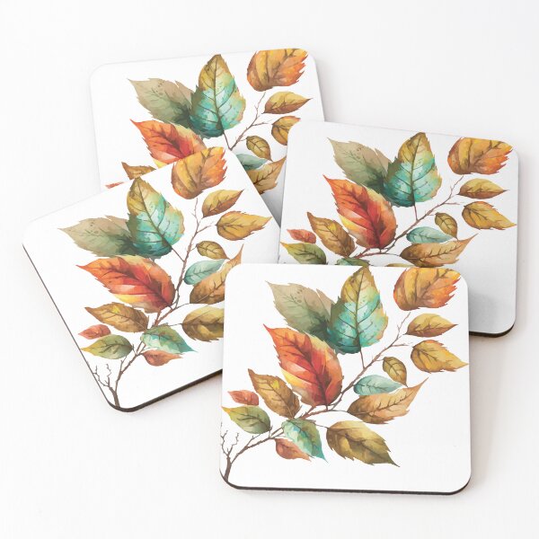 Item preview, A Twig with Colorful Leaves - Watercolor Leaves and Trees designed and sold by GVRDesign.