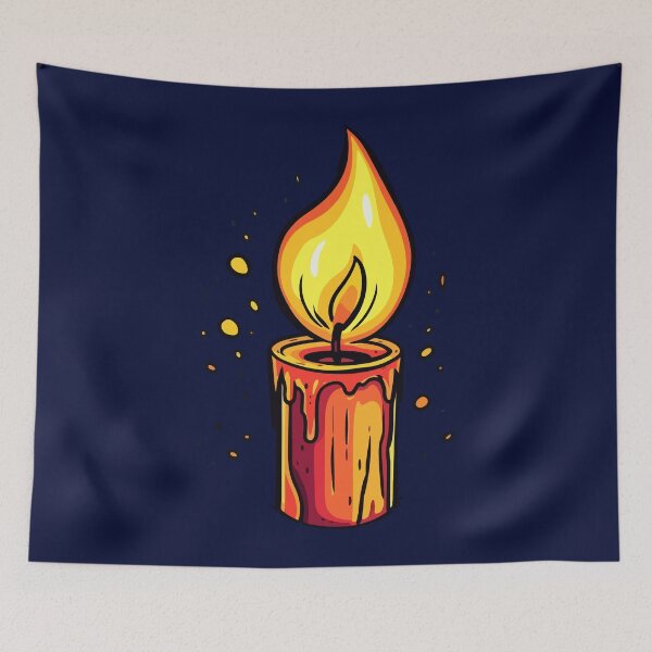 Item preview, Flickering Flamed Candle Cartoon Style designed and sold by Arncil.