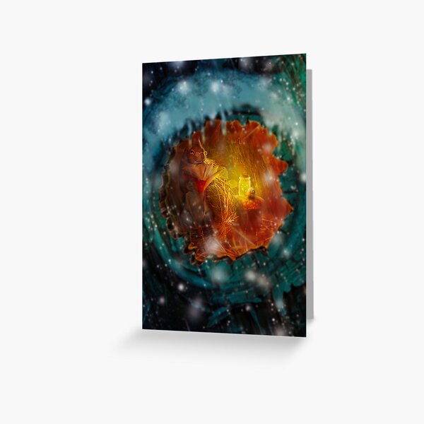 By the Light of Fireflies Greeting Card