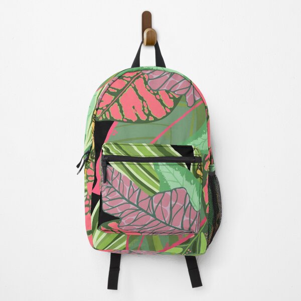 Item preview, Pink and green tropical leaf burst  designed and sold by LibbyHaggerArt.