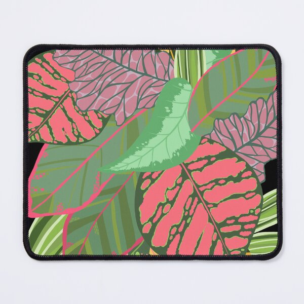 Item preview, Pink and green tropical leaf burst  designed and sold by LibbyHaggerArt.