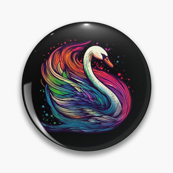Artikelvorschau, Graceful Rainbow Swan Cartoon Style entworfen und verkauft von Arncil.