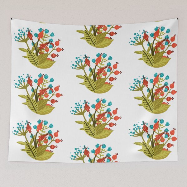Item preview, Colourful Flower Pattern designed and sold by Honey Myrtle Studio.