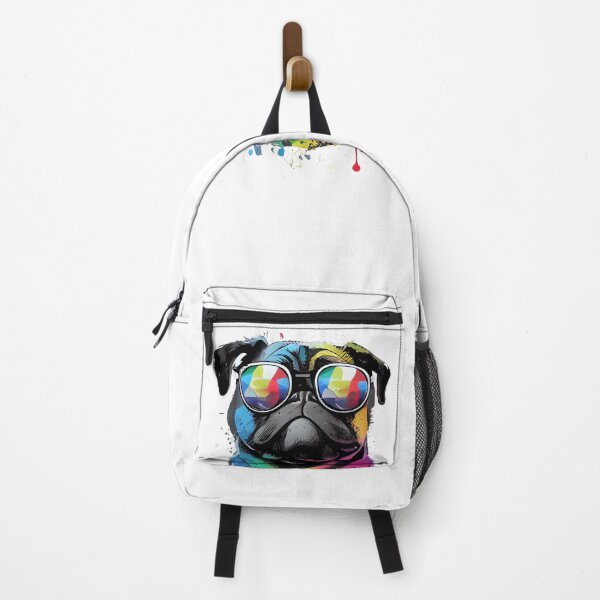 Artikelvorschau, Farbenfroher cooler Französische Bulldogge (mops) Hund mit Sonnenbrille three entworfen und verkauft von MLArtifex.