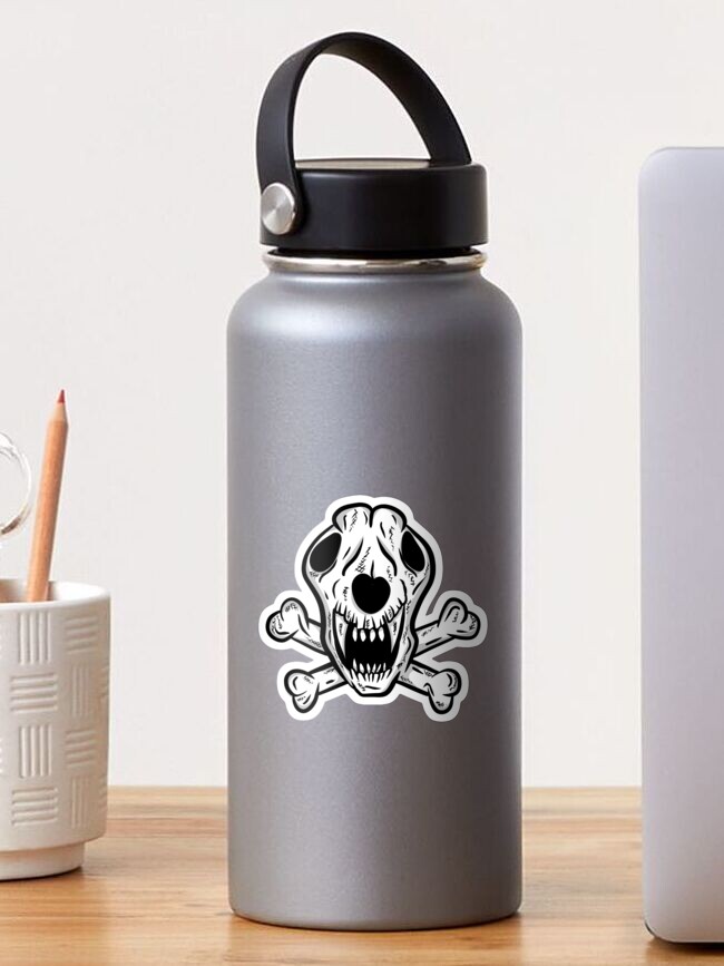 Hard Rock Dog Skull / Metalhead Dog Skeleton Illustration