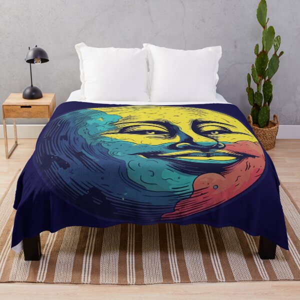 Aperçu de l'œuvre Mister Moon Colorful Face Cartoon Style créée et vendue par Arncil.