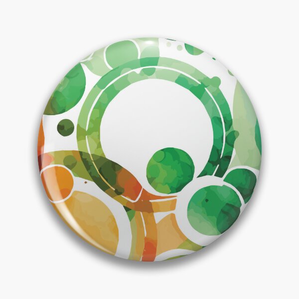 Item preview, An Abstract Watercolor of Orange and Green Circles - Boho Chic Patterns designed and sold by GVRDesign.