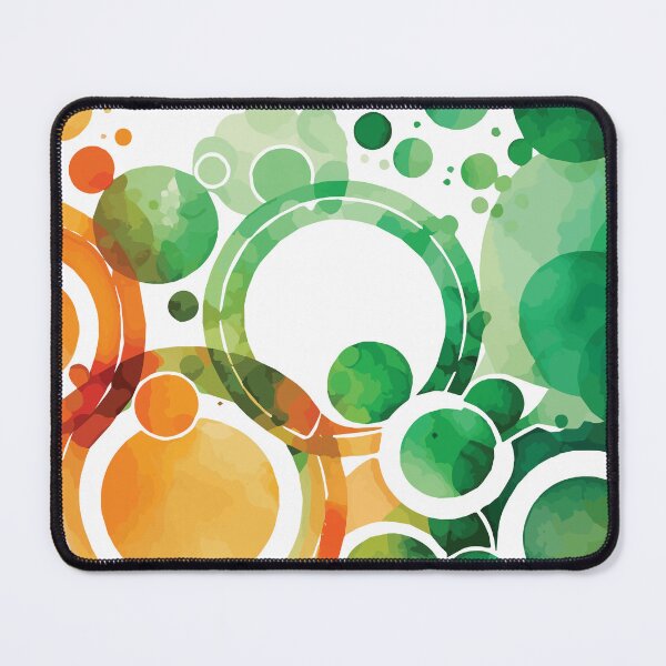 Item preview, An Abstract Watercolor of Orange and Green Circles - Boho Chic Patterns designed and sold by GVRDesign.