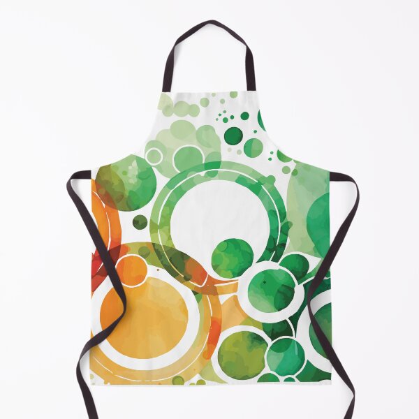 Item preview, An Abstract Watercolor of Orange and Green Circles - Boho Chic Patterns designed and sold by GVRDesign.