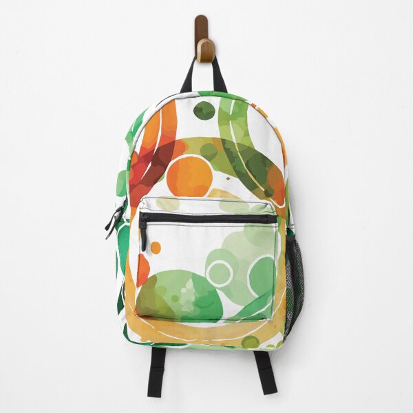 Item preview, An Abstract Watercolor of Orange and Green Circles - Boho Chic Patterns designed and sold by GVRDesign.