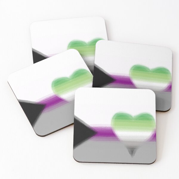 Aperçu de l'œuvre Watercolor Demisexual Aromantic Pride Flag créée et vendue par Sum-Thangs.