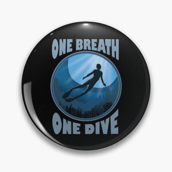 Item preview, One Breath One Dive - Apnoe Freedive - The Ocean Is Calling designed and sold by TheInkElephant.