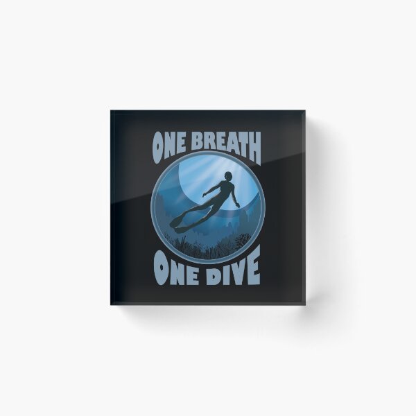 Item preview, One Breath One Dive - Apnoe Freedive - The Ocean Is Calling designed and sold by TheInkElephant.
