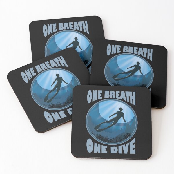 Item preview, One Breath One Dive - Apnoe Freedive - The Ocean Is Calling designed and sold by TheInkElephant.