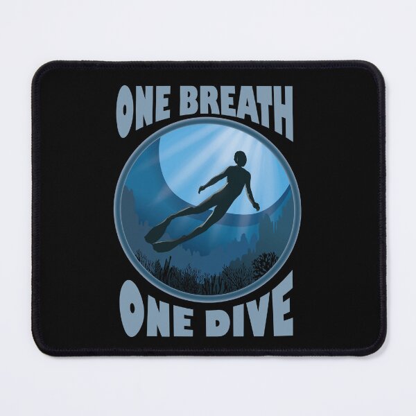 Item preview, One Breath One Dive - Apnoe Freedive - The Ocean Is Calling designed and sold by TheInkElephant.