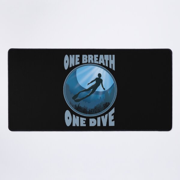 Item preview, One Breath One Dive - Apnoe Freedive - The Ocean Is Calling designed and sold by TheInkElephant.