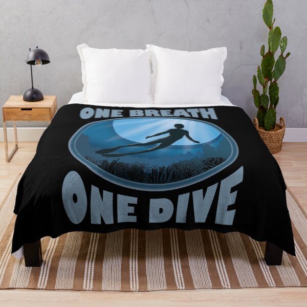 Item preview, One Breath One Dive - Apnoe Freedive - The Ocean Is Calling designed and sold by TheInkElephant.