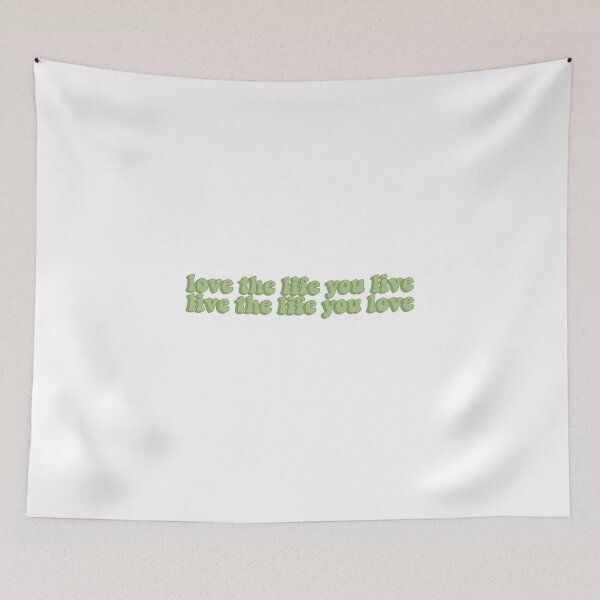 Item preview, Love The Life You Live - Live The Life You Love - Green Motivational Quote  designed and sold by inherflopera.