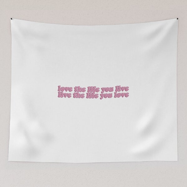 Item preview, Love The Life You Live - Live The Life You Love - Pink Motivational Quote  designed and sold by inherflopera.