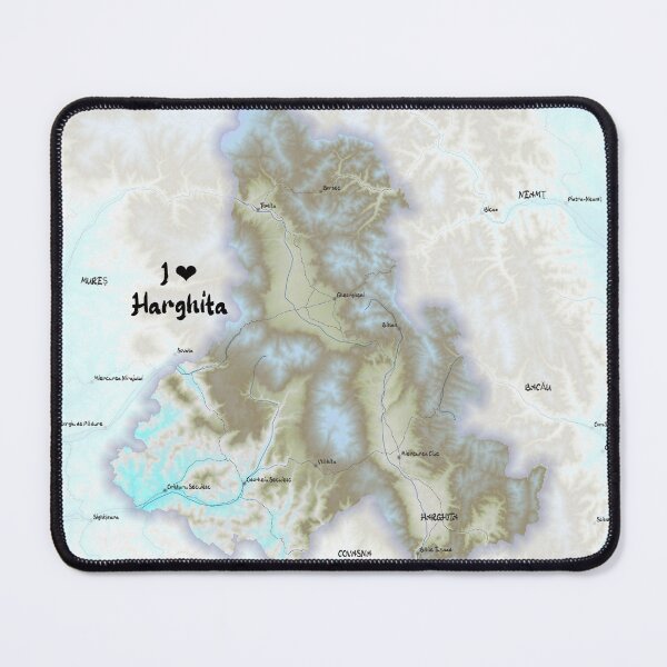 Item preview, Harghita County Map, România designed and sold by maptheclouds.