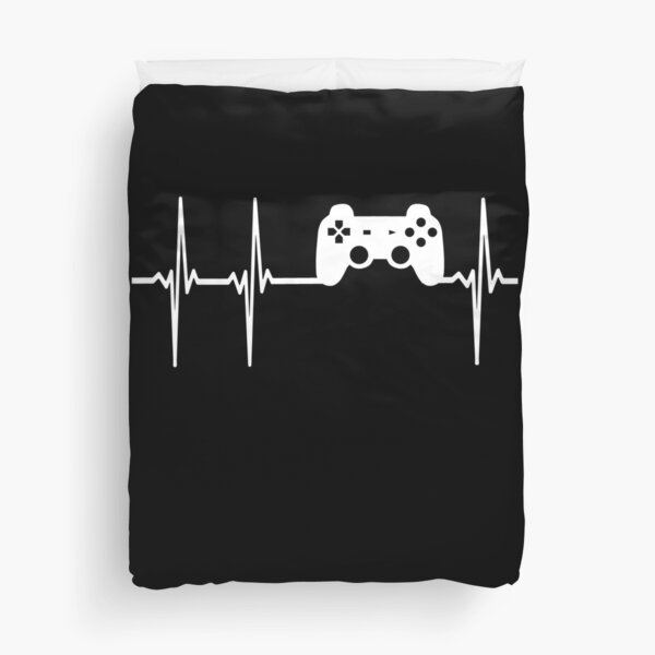 Gaming Heartbeat Duvet Cover