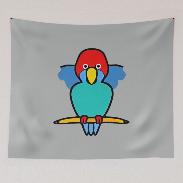 Item preview, The parrot on the perch designed and sold by The Iconic Minimalist.