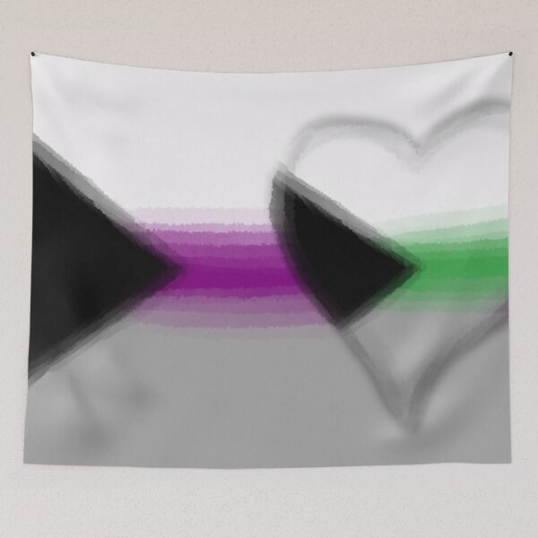 Aperçu de l'œuvre Watercolor Demisexual Demiromantic Pride Flag créée et vendue par Sum-Thangs.