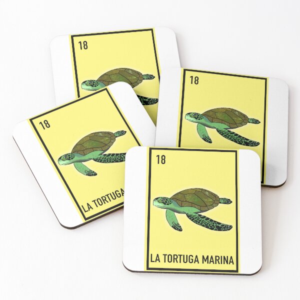 Artikelvorschau, 18 La Tortuga Marina , die Meeresschildkröte , Loteriakarte Tierloteria entworfen und verkauft von DarbyHunterArt.