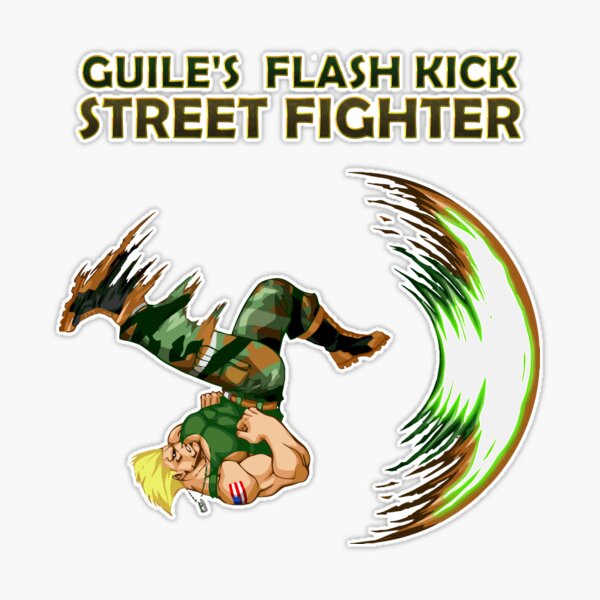 Sonic Boom Guile Street Fighter Sonic Boom Kick Move Sticker for Sale by  hip-hop-art