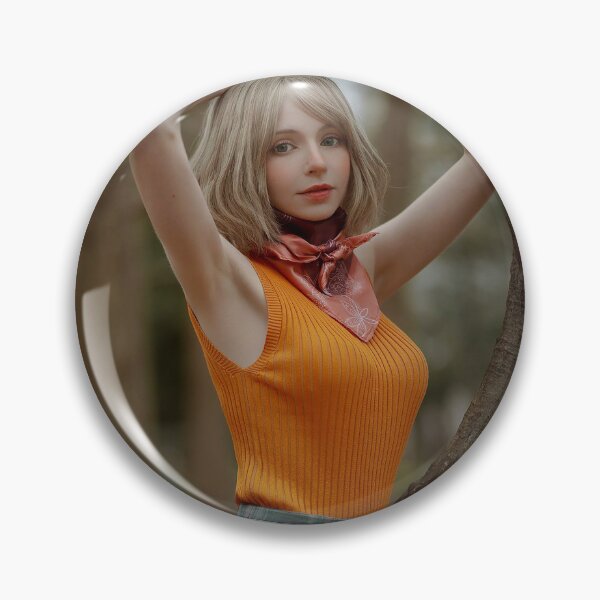 Resident Evil 4 Remake, Leon Resident Evil 4 Remake, Ashley GrahamResident  Evil 4 Remake Pin for Sale by palmwillow