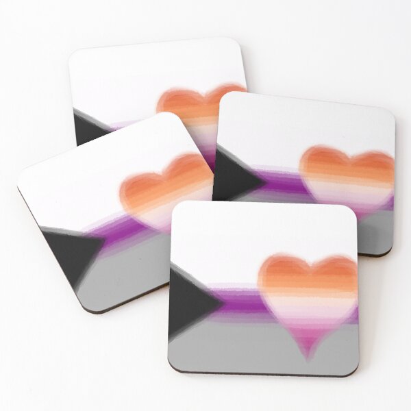 Aperçu de l'œuvre Watercolor Demisexual Homoromantic Lesbian Pride Flag créée et vendue par Sum-Thangs.