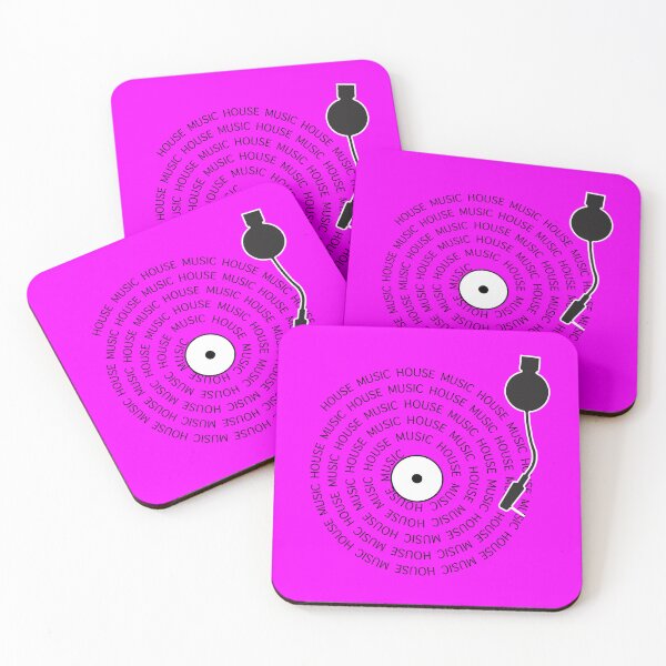 Item preview, Pink House Music record player - text vinyl record minimalist  designed and sold by PeterADesign.