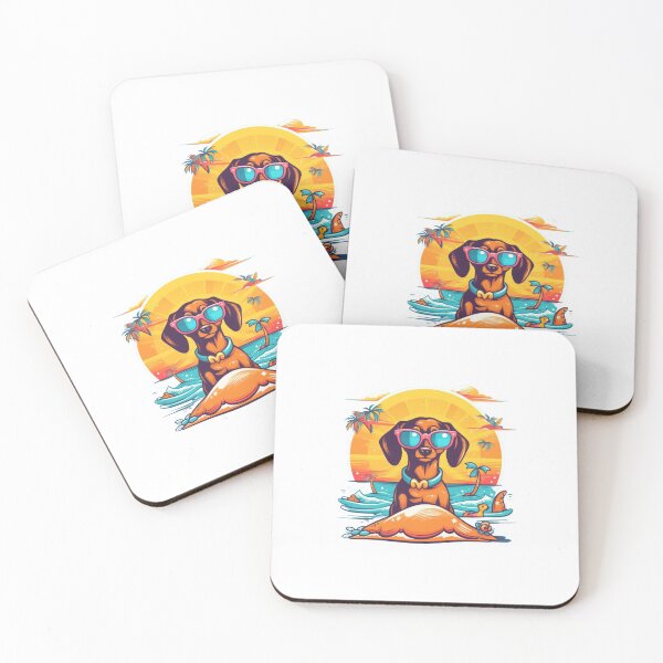 Item preview, Beach Buddies: Cool Dashshund designed and sold by HitsTheWaves.