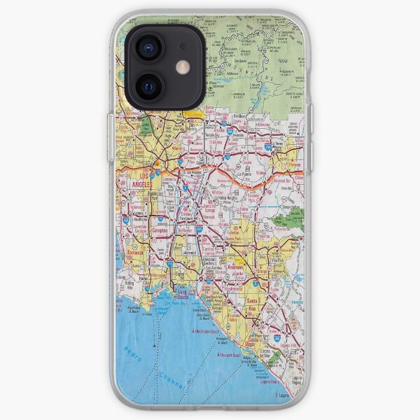 Los Angeles Map iPhone Soft Case