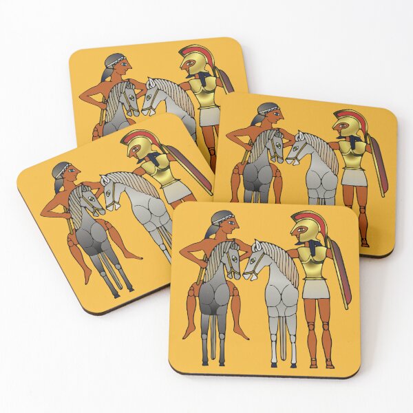 Item preview, Greek warrior and youth with their horses designed and sold by frederic Lecut.