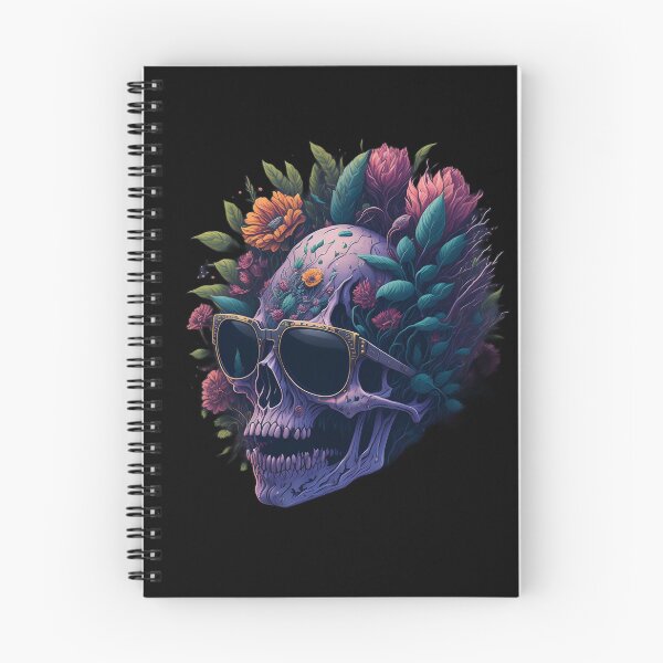 Item preview, Black Metal Flower Scull designed and sold by rockyRG.