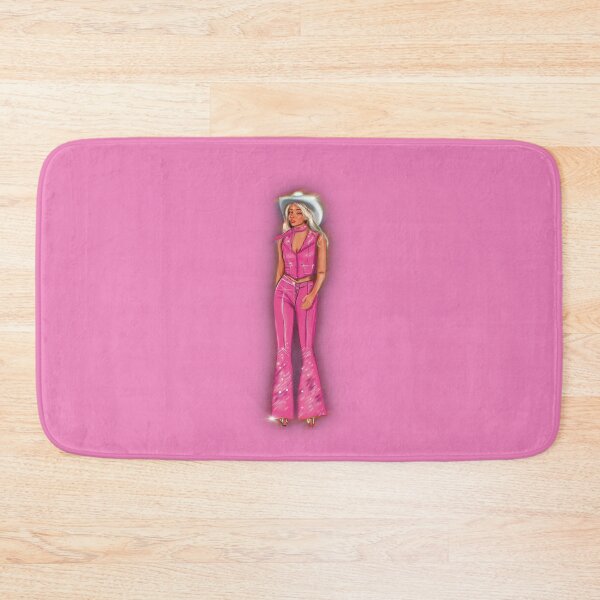 Item preview, Barbara Millicent Roberts Cowboy On Roller-skates (Pink/ Blue Background) designed and sold by xsaxsandra.