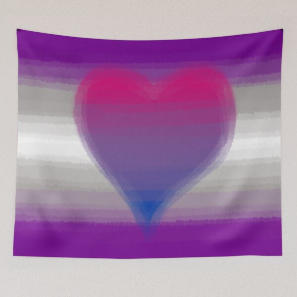 Item preview, Watercolor Greysexual Biromantic Pride Flag designed and sold by Sum-Thangs.