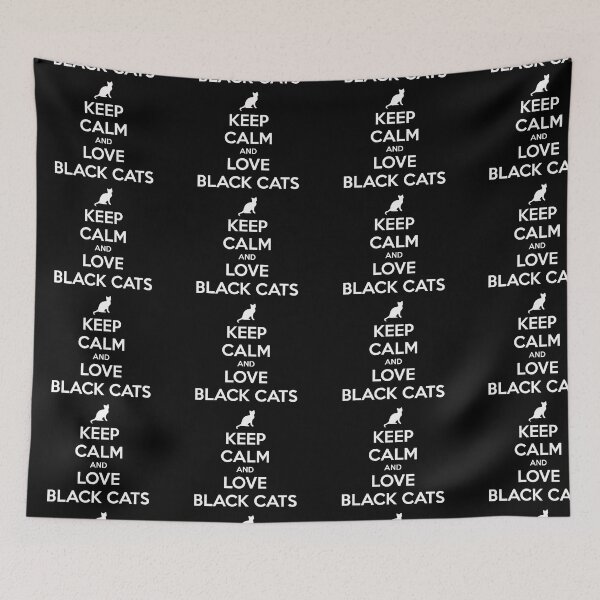 Item preview, Keep calm and love black cats designed and sold by Elibano95.