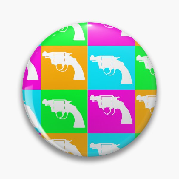 Item preview, White Revolver Gun, pop art style designed and sold by PeterADesign.