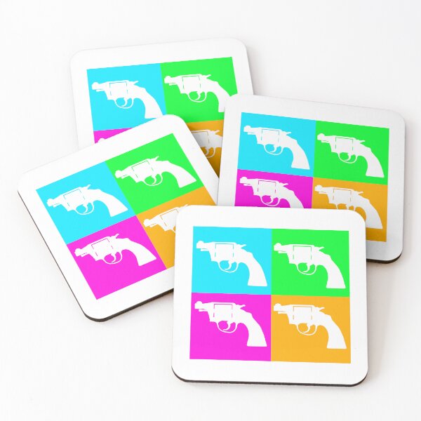Item preview, White Revolver Gun, pop art style designed and sold by PeterADesign.
