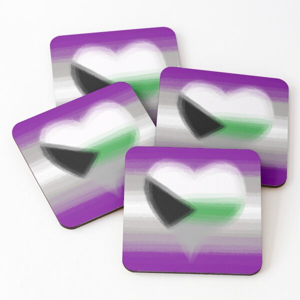 Aperçu de l'œuvre Watercolor Greysexual Demiromantic Pride Flag créée et vendue par Sum-Thangs.