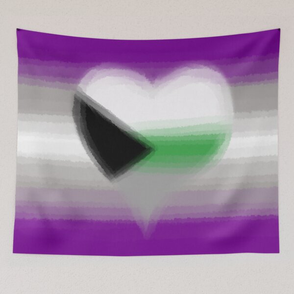 Aperçu de l'œuvre Watercolor Greysexual Demiromantic Pride Flag créée et vendue par Sum-Thangs.